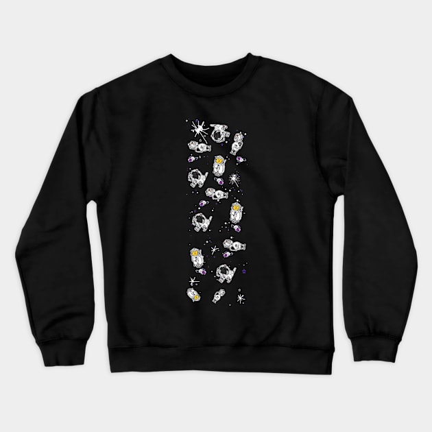 Who Needs Space Astronaut Animals Crewneck Sweatshirt by ellenhenryart